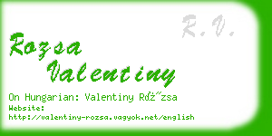 rozsa valentiny business card